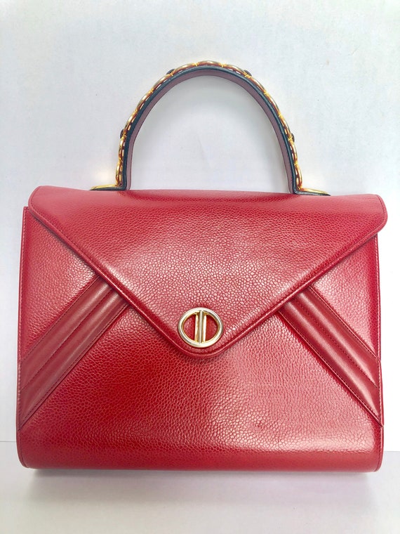 Christian Dior Vintage Top Handle Bag with Gold CD