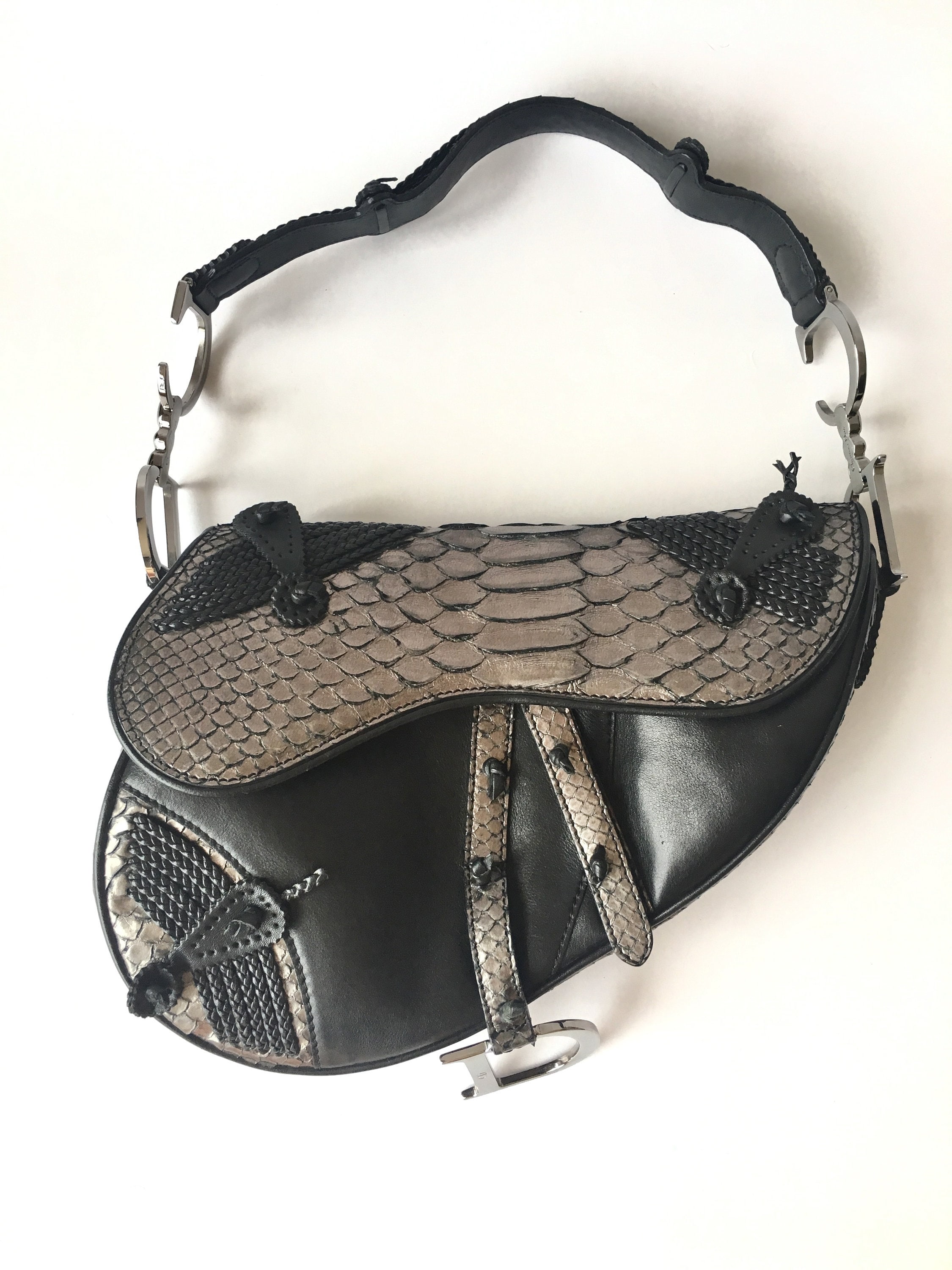Dior saddle bag python new arrivals