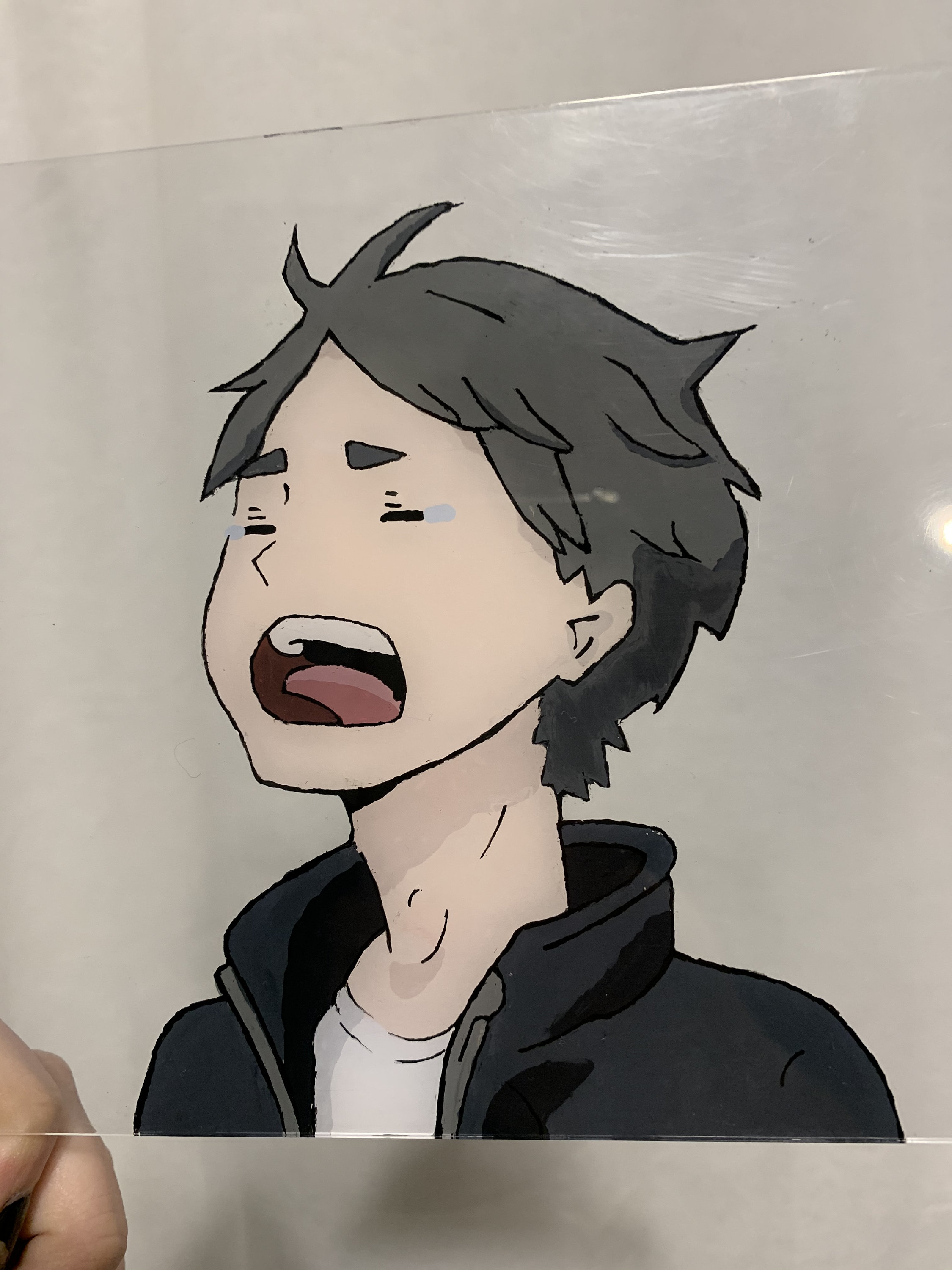 Sugawara Koshi Yawning Haikyuu Glass Painting Etsy