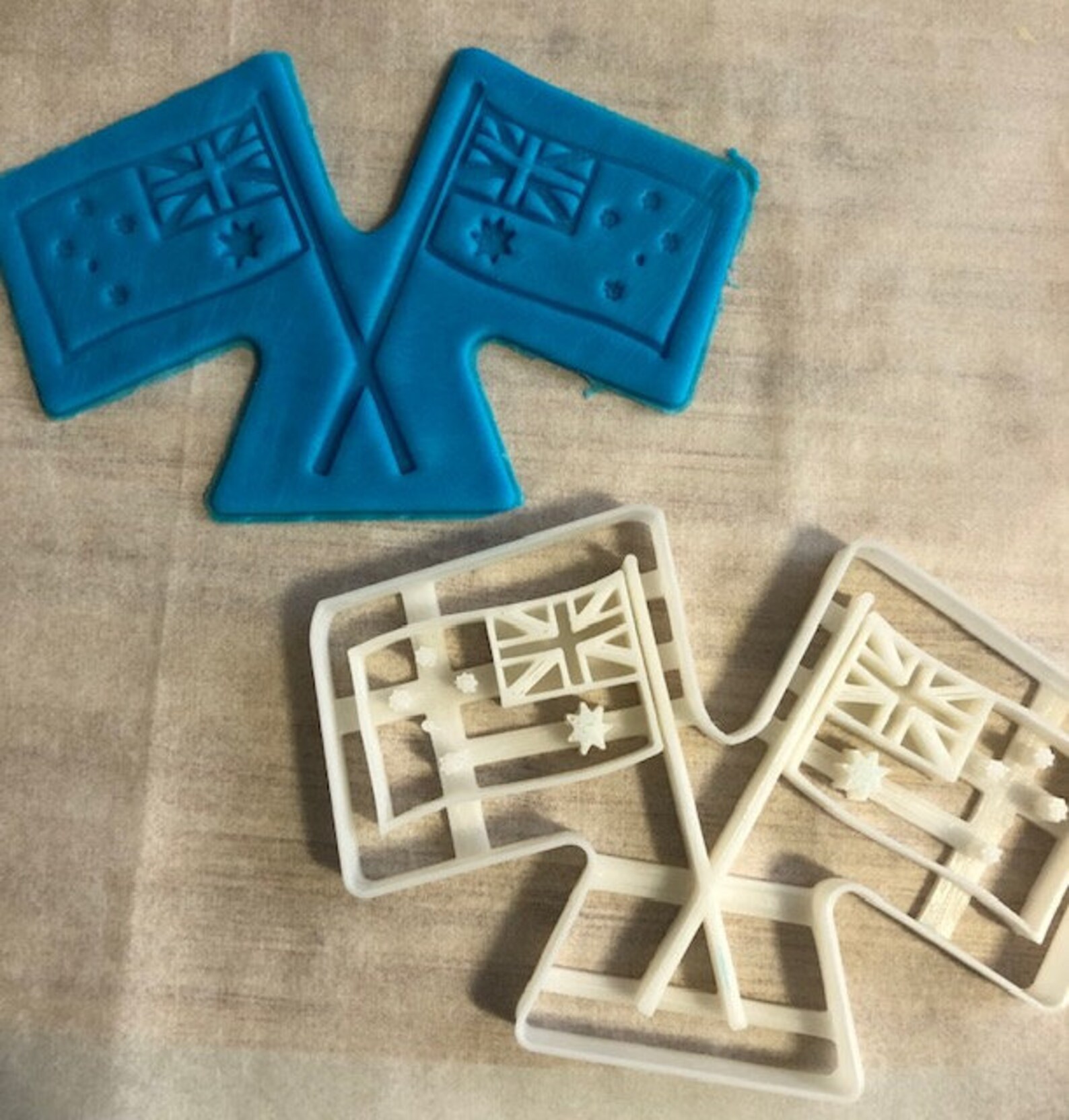 Crossed Australian flags Cookie Cutter Etsy