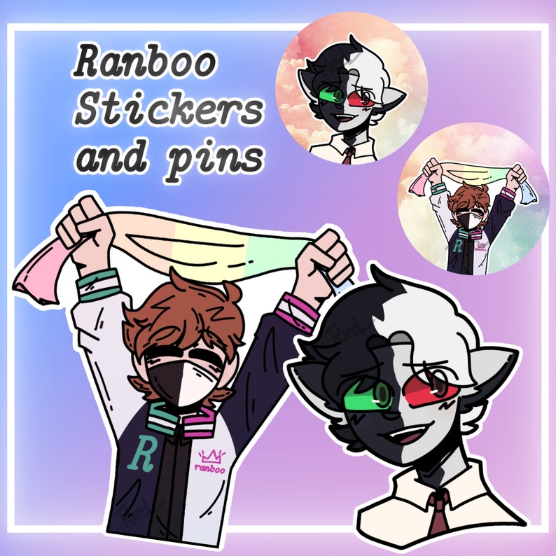 MCYT RANBOO DSMP stickers and pins 