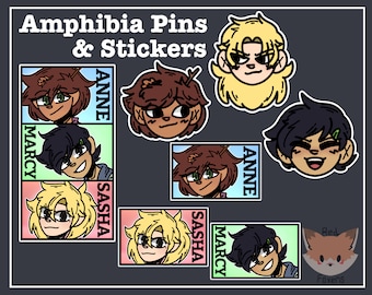 Amphibia sasha/anne/marcy stickers