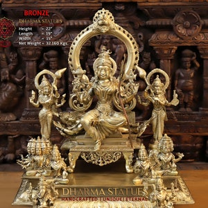 Bronze Tripura Sundari Kameshwari - Empress of Desire (Goddess Lalita Devi) - Made in Koramangala, South India - 1800 Hrs of Craftsmanship