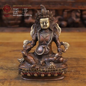 Brass Small Tara Idol Sitting in Meditation Position - High Detail Copper Finish