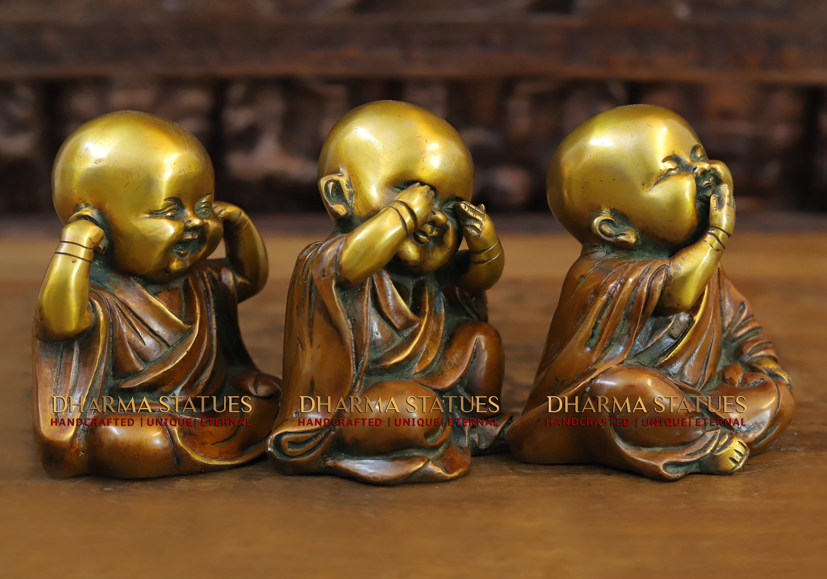 Brass Three Wise Monks - Messengers of Hear, See & Speak No Evil ...