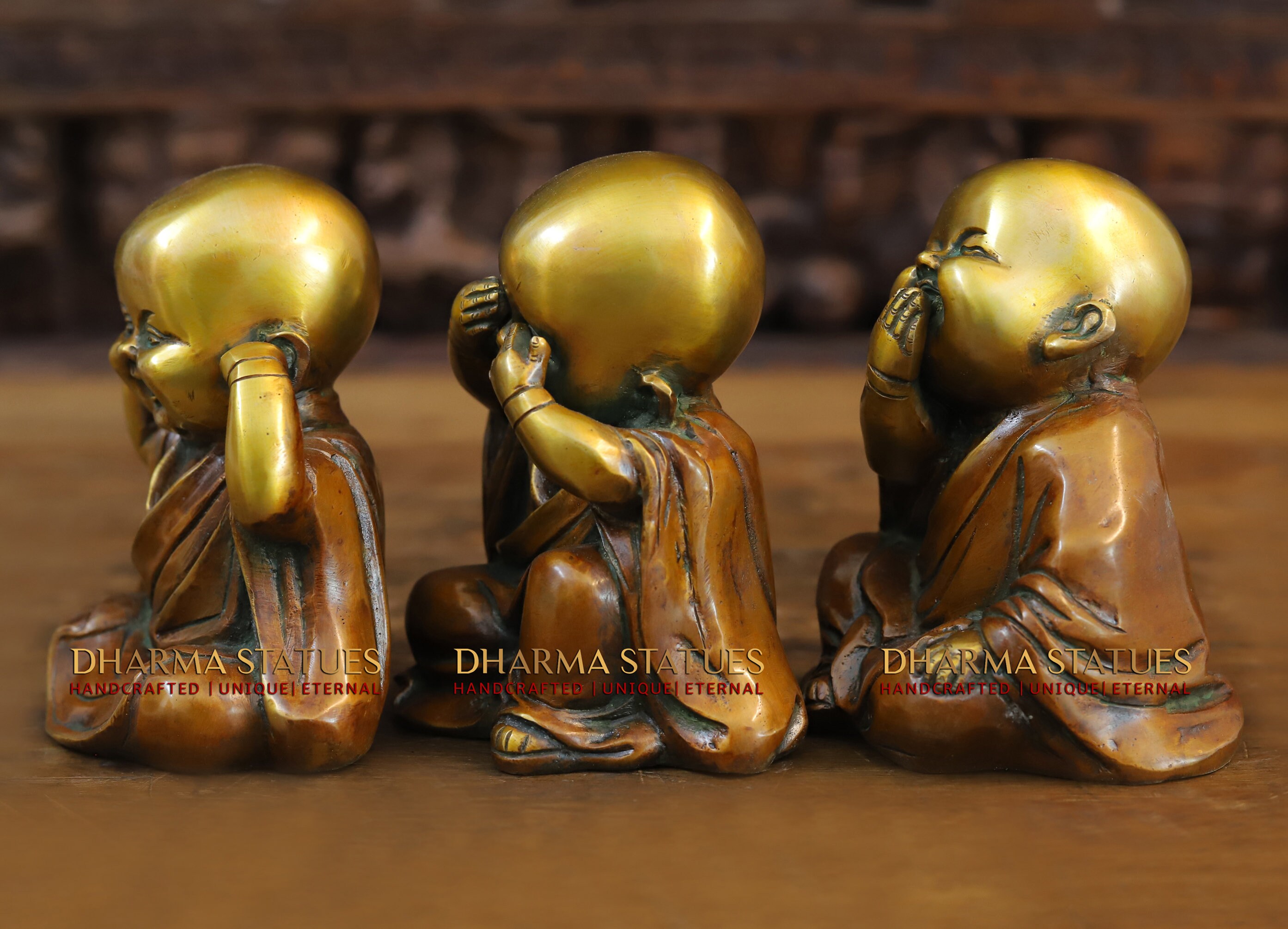 Brass Three Wise Monks - Messengers of Hear, See & Speak No Evil ...