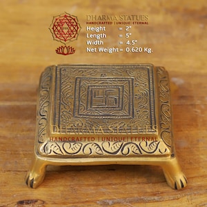 Brass Pooja Chowki for Sitting Idol