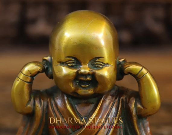 Brass Three Wise Monks - Messengers of Hear, See & Speak No Evil