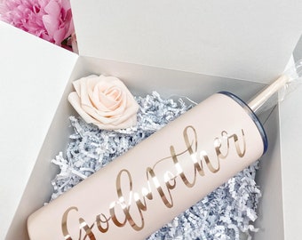 Godmother proposal box will you be my godparents gift idea fairy godmother tumbler godmama baptism gift from godson goddaughter