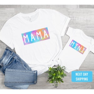 Mommy and Me Matching Set-Mama and Mini Watercolor T-shirt and baby onesie®-Unicorn Watercolor Mom and Daughter set-Mothers Day gift