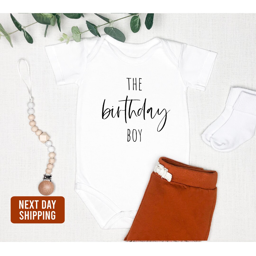 The Birthday Boy Baby Onesie® Minimalist Baby Clothesbirthday Baby