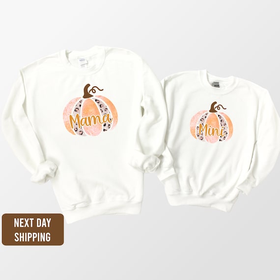 Fall Mama Mini Pumpkin Sweatshirt fall Mama Sweatshirt mommy and Me Matching Fall Sweater mama Sweater mini Sweater halloween Sweater Etsy UK