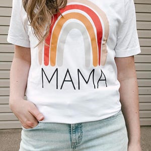 Rainbow mama Mommy and Me Matching Rainbow Shirts Mama Mini shirts Mini baby onesie® retro Boho Chic Outfit Minimalist Baby Clothes new Mom