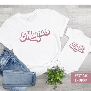 Retro Mama and Babe T-shirt and baby onesie®-Cute chic Baby Gift-Retro Baby onesie®-Mommy and Me Matching Set-Mommy and Me Outfit