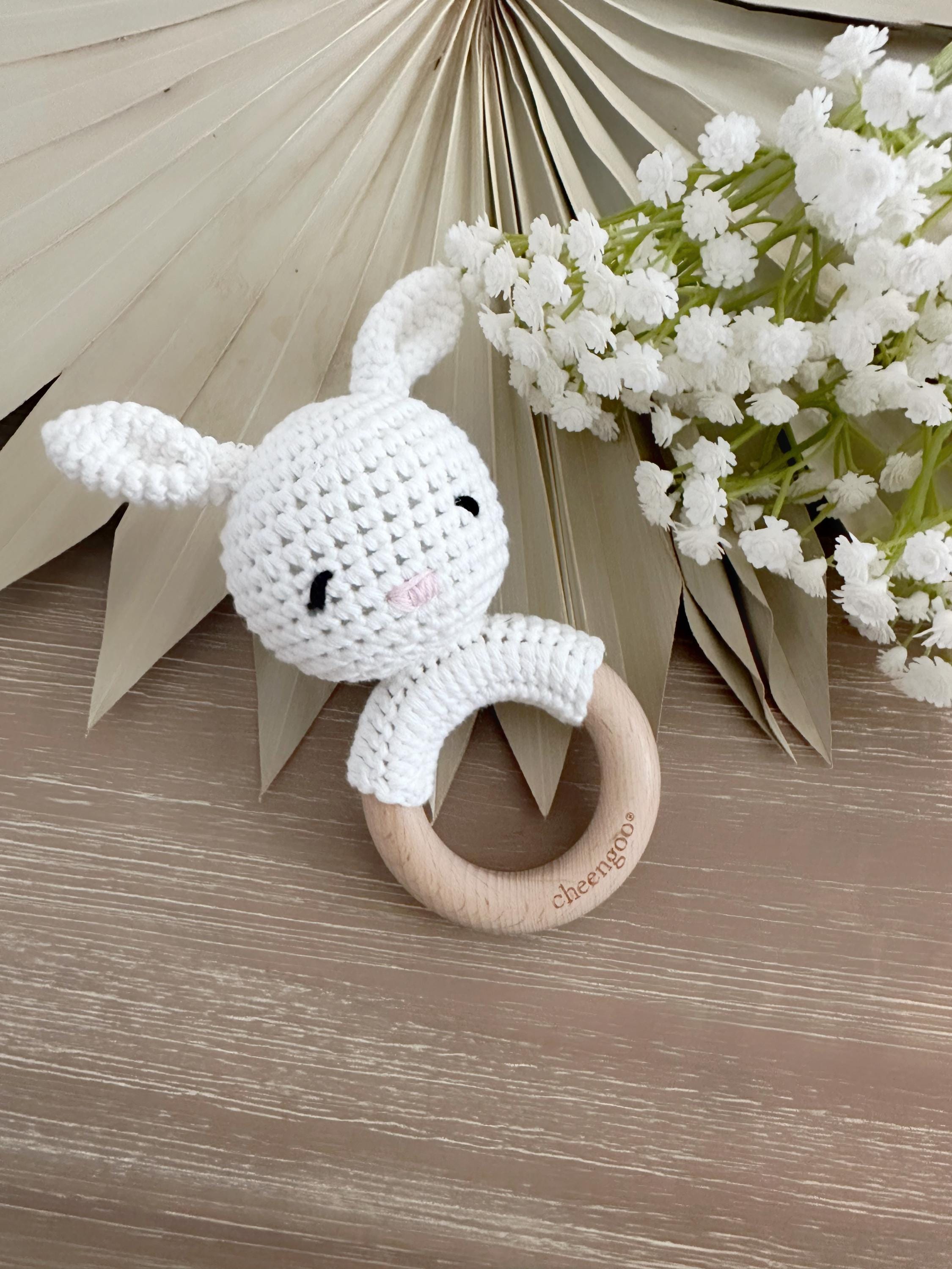 Cheengoo - Organic Baby Rattle - Cow