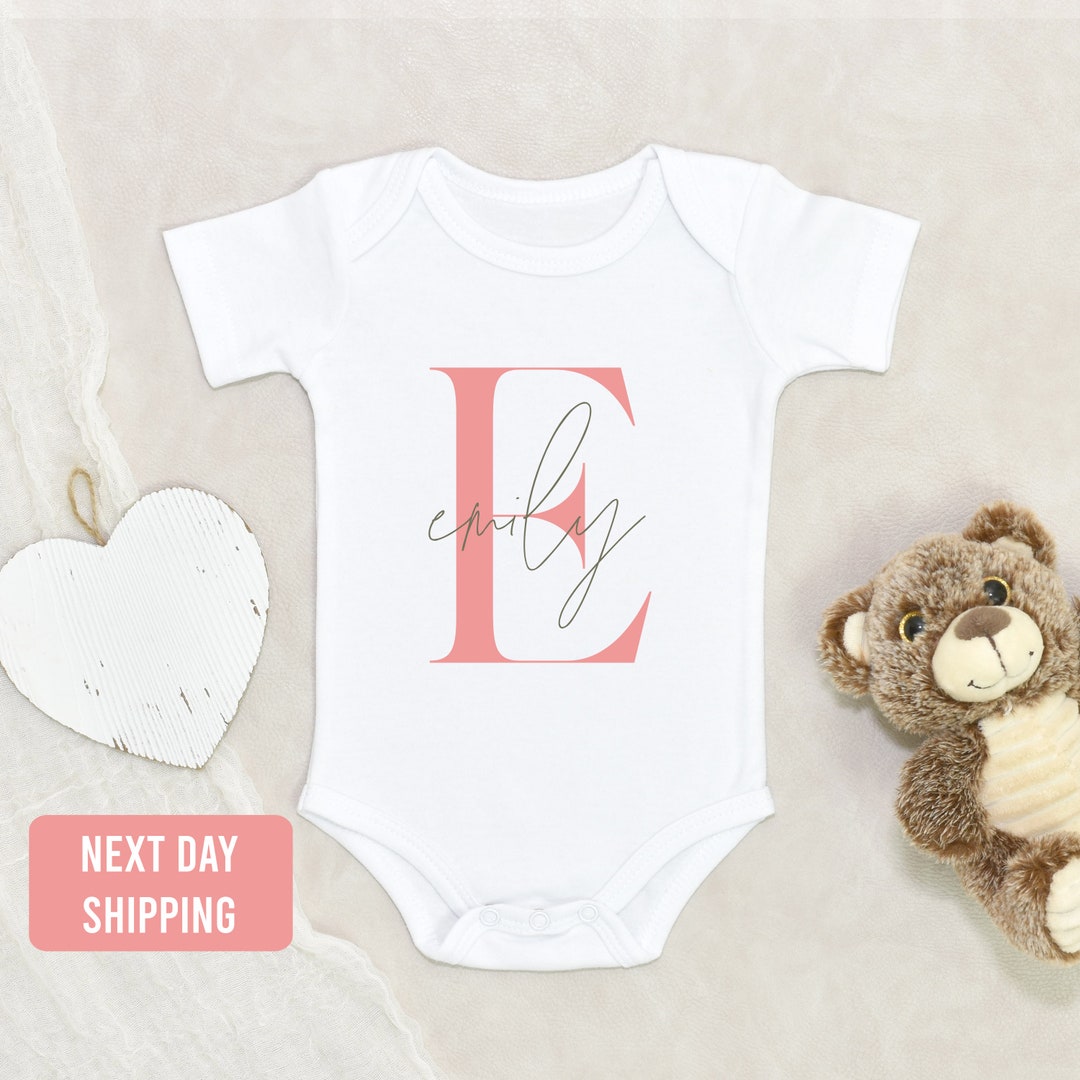 Custom Personalized Monogram Baby Onesie Child's Initials