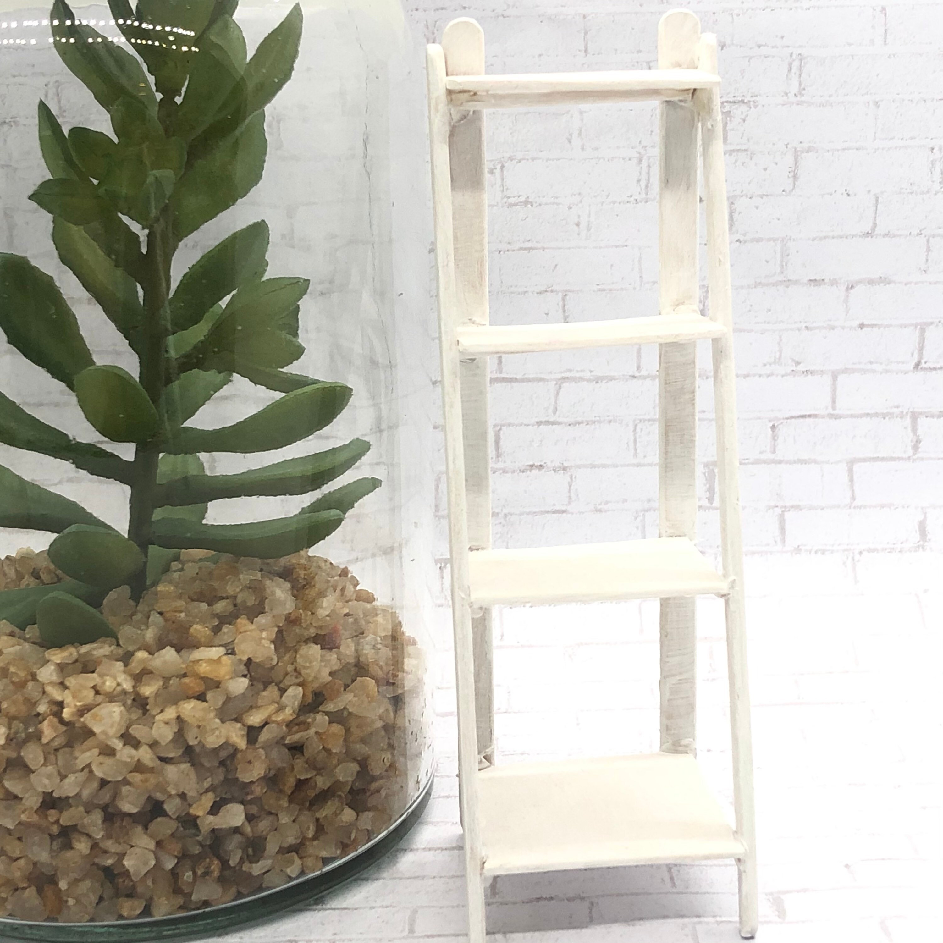 Tiny Wood Plant Stand Mini White Wooden Display Shelf 4 Etsy