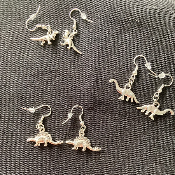 Dinosaur dangle drop earrings