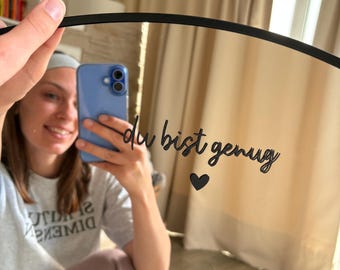 Spiegel Sticker Affirmationen, Vinyl Spiegelaufkleber Sprüche, Spiegelsticker Spruch, personalisierte Sticker Affirmation