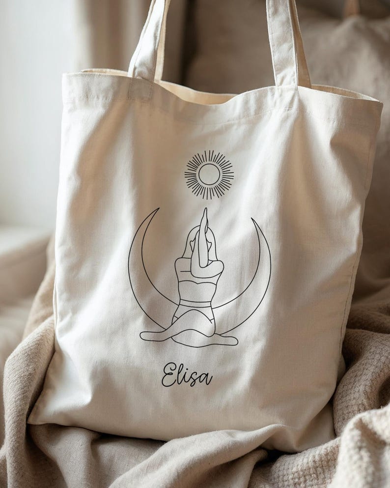 Yoga Jutebeutel mit Name
