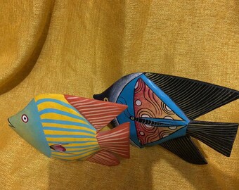 African Carved Art Fish SET