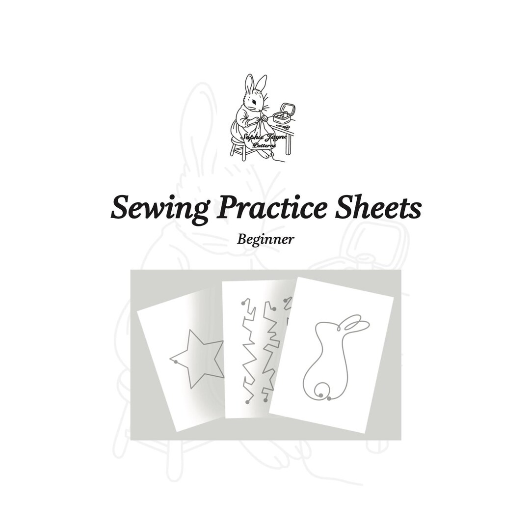 Printable Sewing Practice Sheets - Beginner Learn to Sew - Etsy