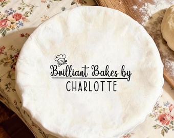 Personalized Name Bowl Cover,Reusable Cotton Bowl Covers with Elastic,Kitchenaid Bowl Cover,Washable Bowl Cover, Food Storage,Baking Gift