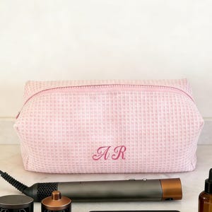 Monogramed Hair Tool Organizer Bag,Embroidered Name Hair Tool Storage Bag,Curling Iron Holder, Flat Iron Storage Case,Travel Cosmetic Bag