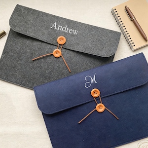 Custom File Folder With Name,Document Holder,Personalized Felt Document Folder,B,usiness Portfolio for Work,Gifts For Her,Father's Day Gift