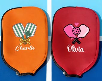 Funda para pala de pickleball con nombre personalizado, funda protectora para regalo, accesorio para mujer/hombre.