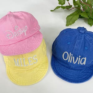 Personalized Kids&#39; Summer Baseball Hat with Name,Custom Embroidered Baby Sun Hat for Boys & Girl,Monogrammed Summer Hat, Baby Gift