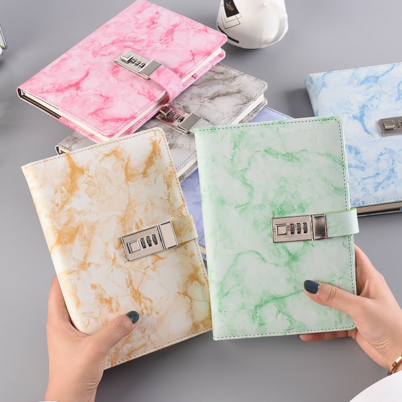 Tiedye Retro Notebook with Lock Lock Combination Notebook Etsy