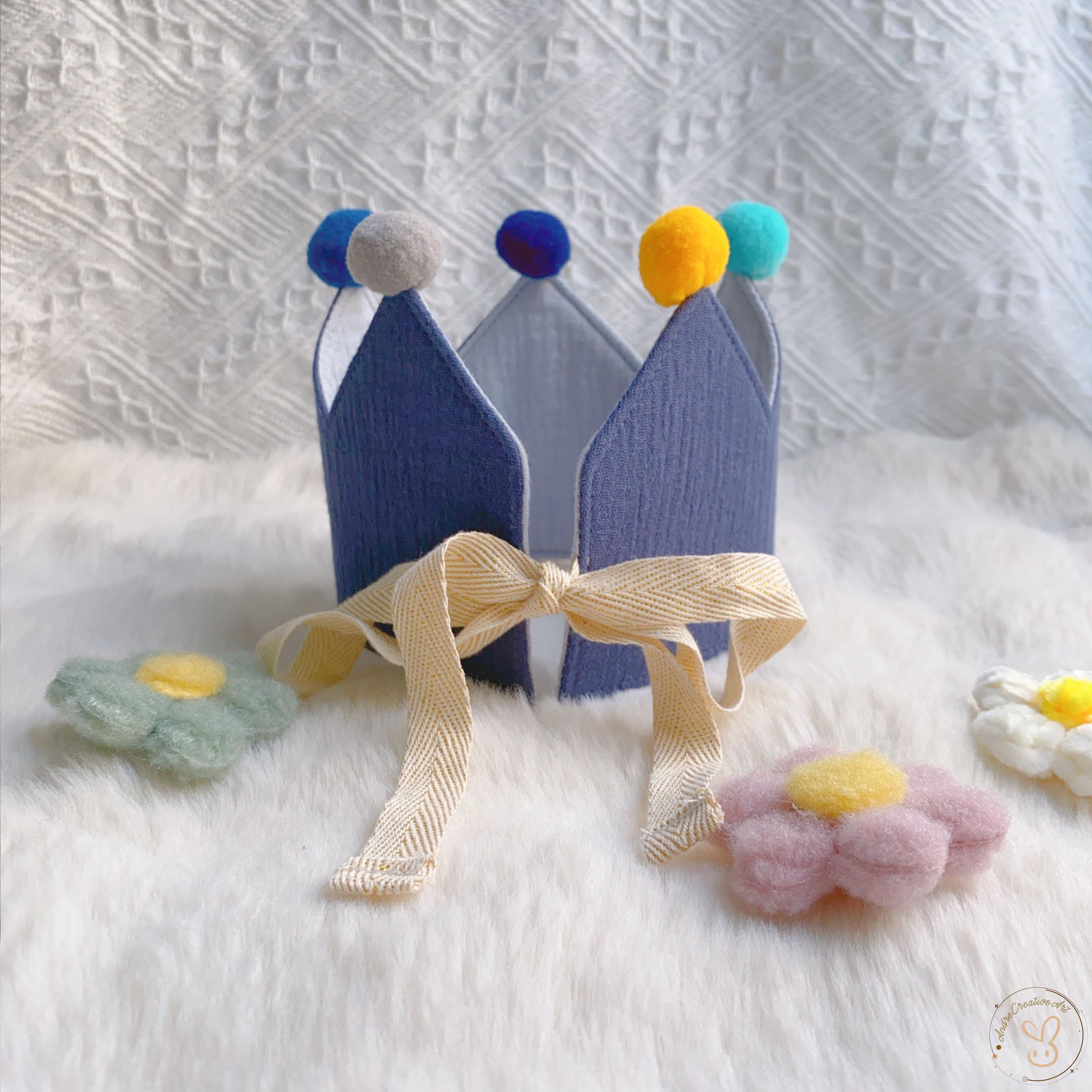 Personalized Baby Birthday Crown Hat - Custom Name Embroidery | 1st Birthday Party Decor For Boys & Girls