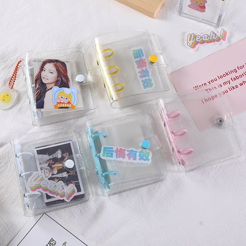 Kpop Photocard Binder Collect Book 3 Ring Mini Glitter Etsy