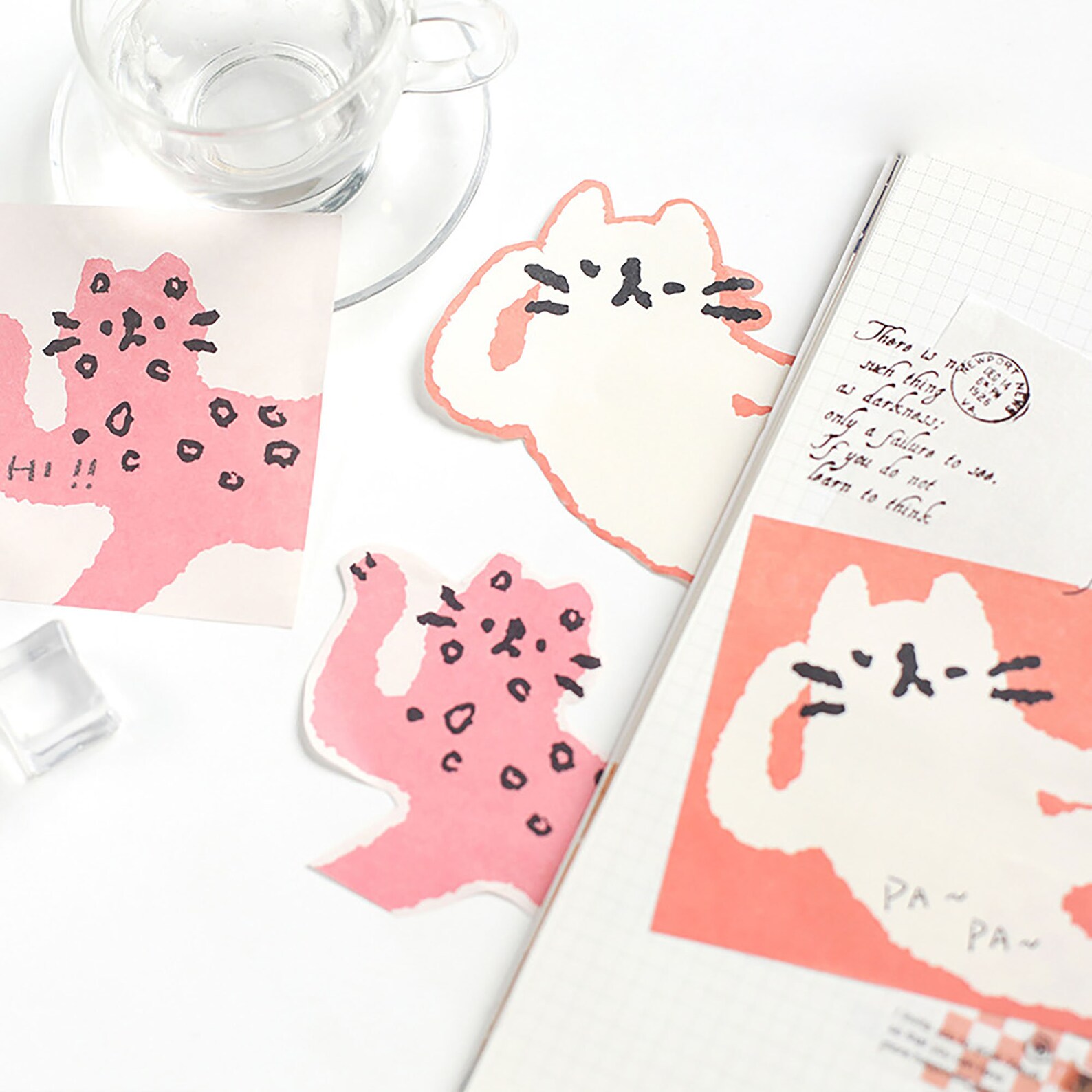 100pcs Animal Shape Novelty Sticky NotesCute Cartoon Animals Etsy