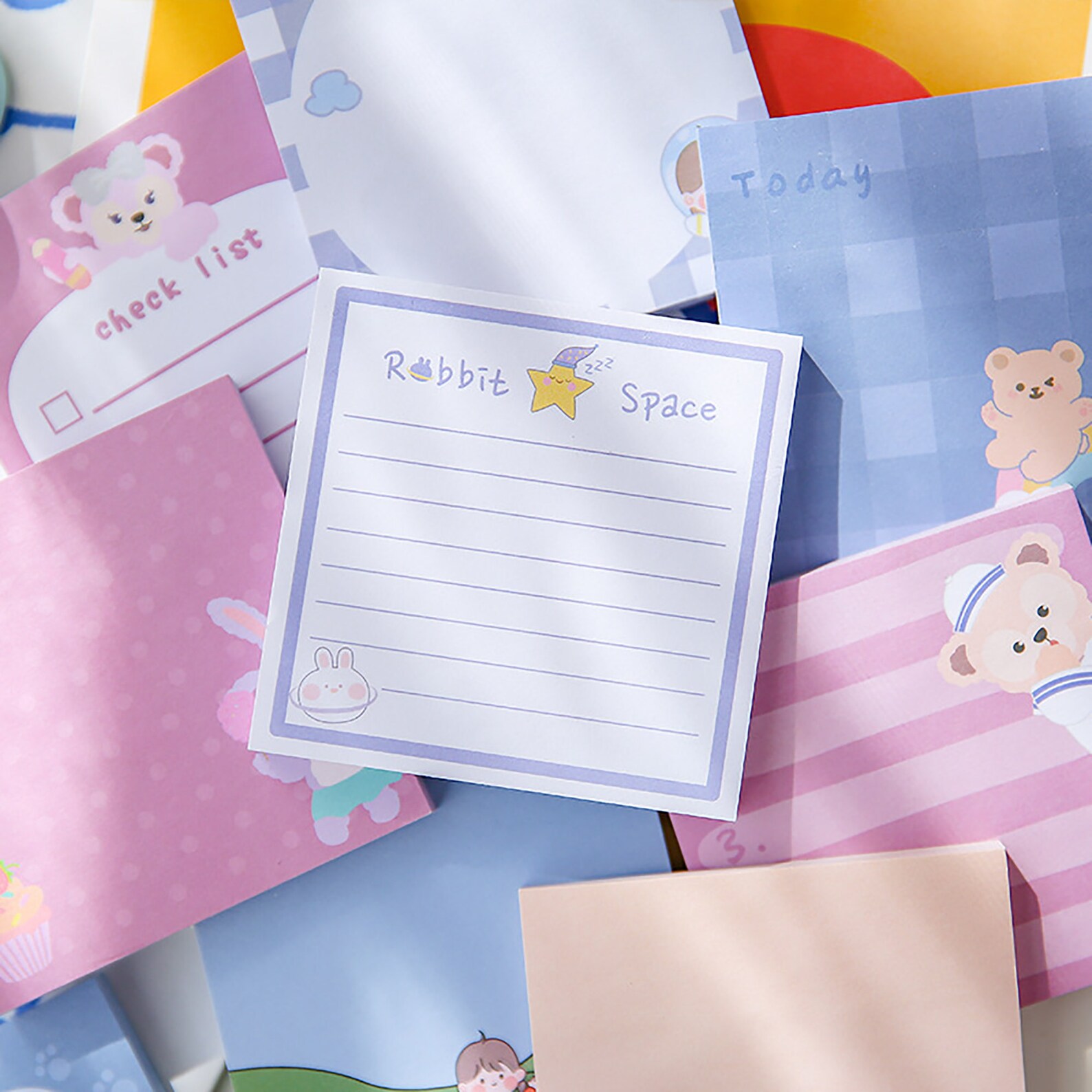 80PCS Kawaii Memo Pads Cute Cartoon Animals Notepads Set Etsy