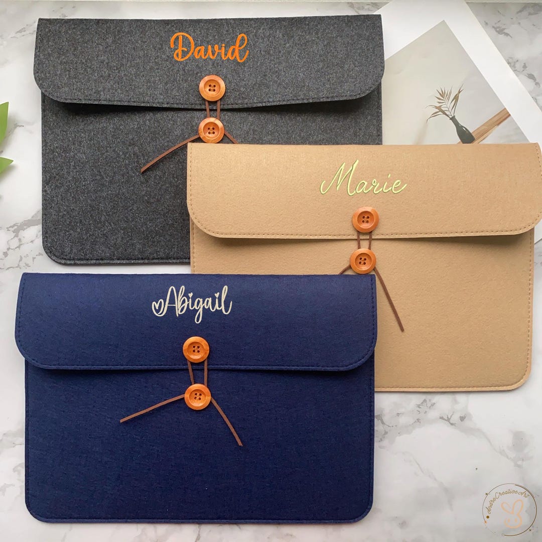 Frame For Folder Names Custom Name Folder,embroidered Monogramed Document Holder,work Case ...