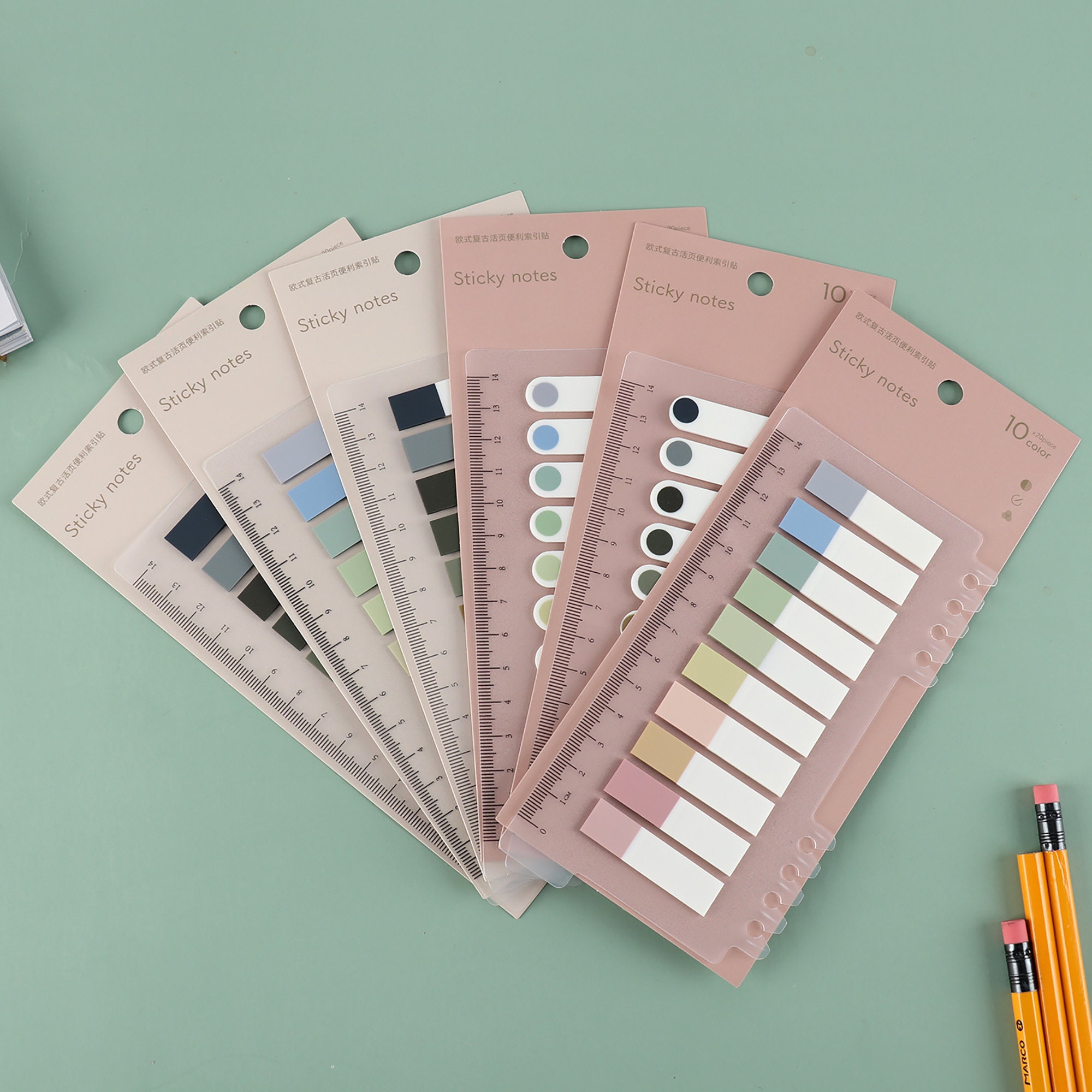 60/120/200 Sheets PET Planner Stickers Index Tabs Bookmark Sticky Notes School C VIccoo Sticky Notes