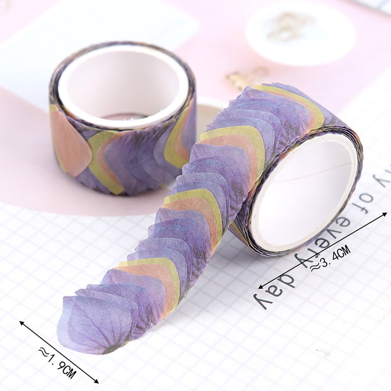 Fragrance Sakura Washi Tape Japanese Stickers Scrapbooking DIY Paper Tape 200 Peices Flower Petals Washi Tape Decorative Masking Tape