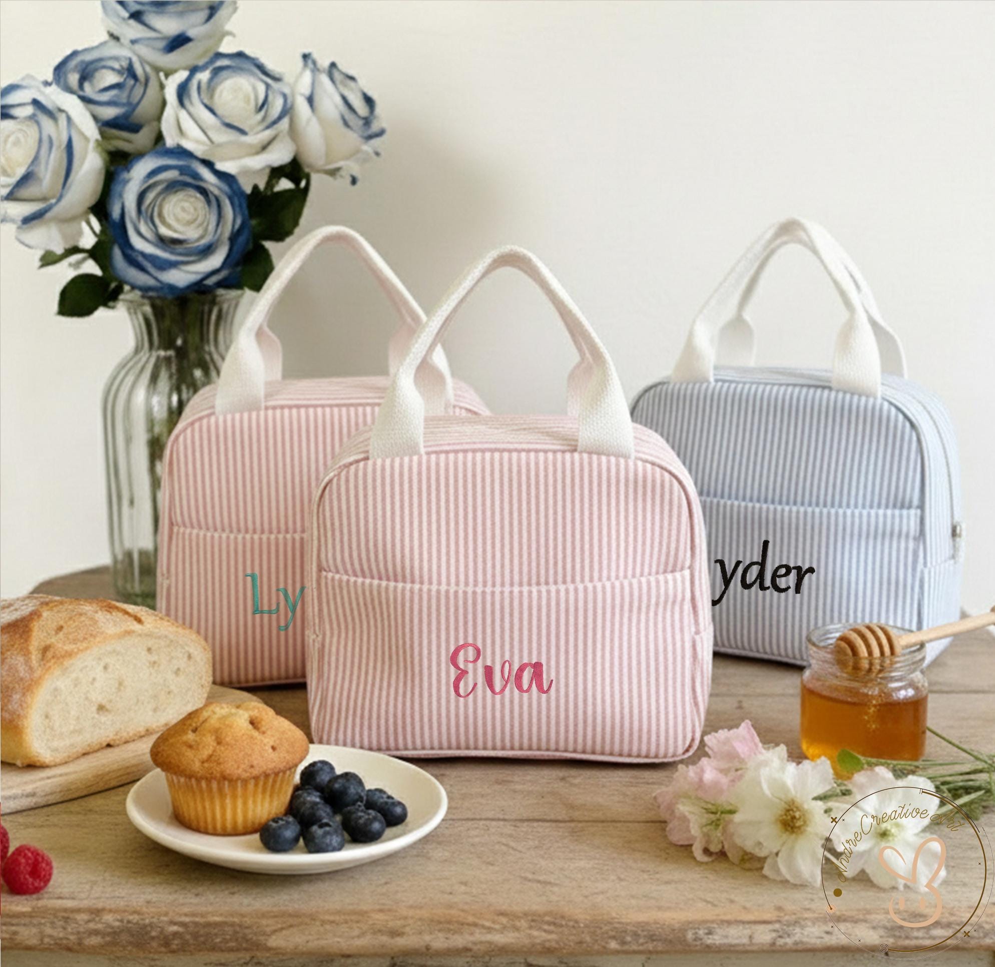 Personalized Insulated Lunch Bag / Lunch Box ,custom Corduroy Lunchbox ...