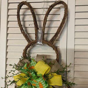 Mini Bunny wreath, Easter wreath,  Small Spring wreath
