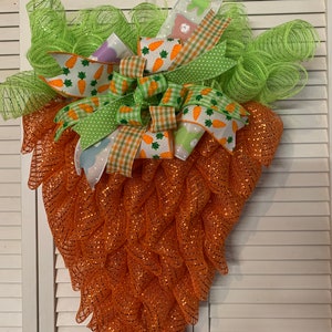 Carrot Wreath, Carrot Wall Hanging, Spring Carrot, Easter Carrot