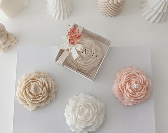 Pfingstrosen-Kerzen in großen Mengen – Partygeschenke, Gastgeschenke für Brautpartys, Hochzeitskerzen, Babypartykerzen, Gastgeschenke