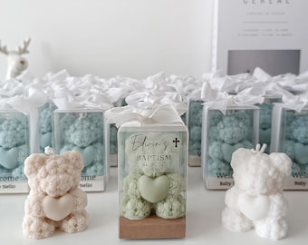 Vela de cumpleaños, vela para baby shower, mini vela de oso, vela de osito de peluche, baby shower, vela pequeña, regalo de cumpleaños, recuerdos de fiesta de osito de peluche