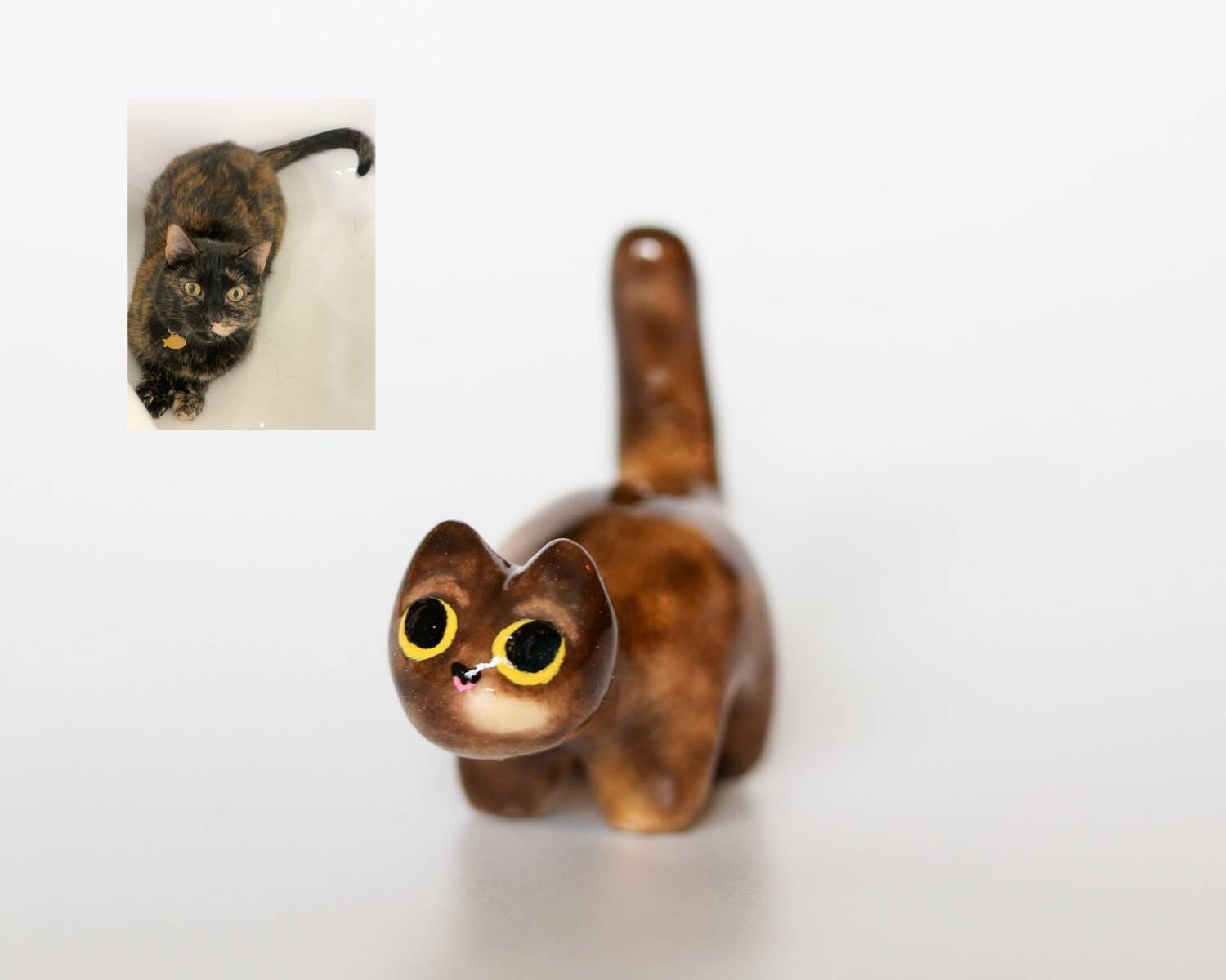 Custom Made Polymer Clay Cat Figurine Custom Cat Memorial Etsy
