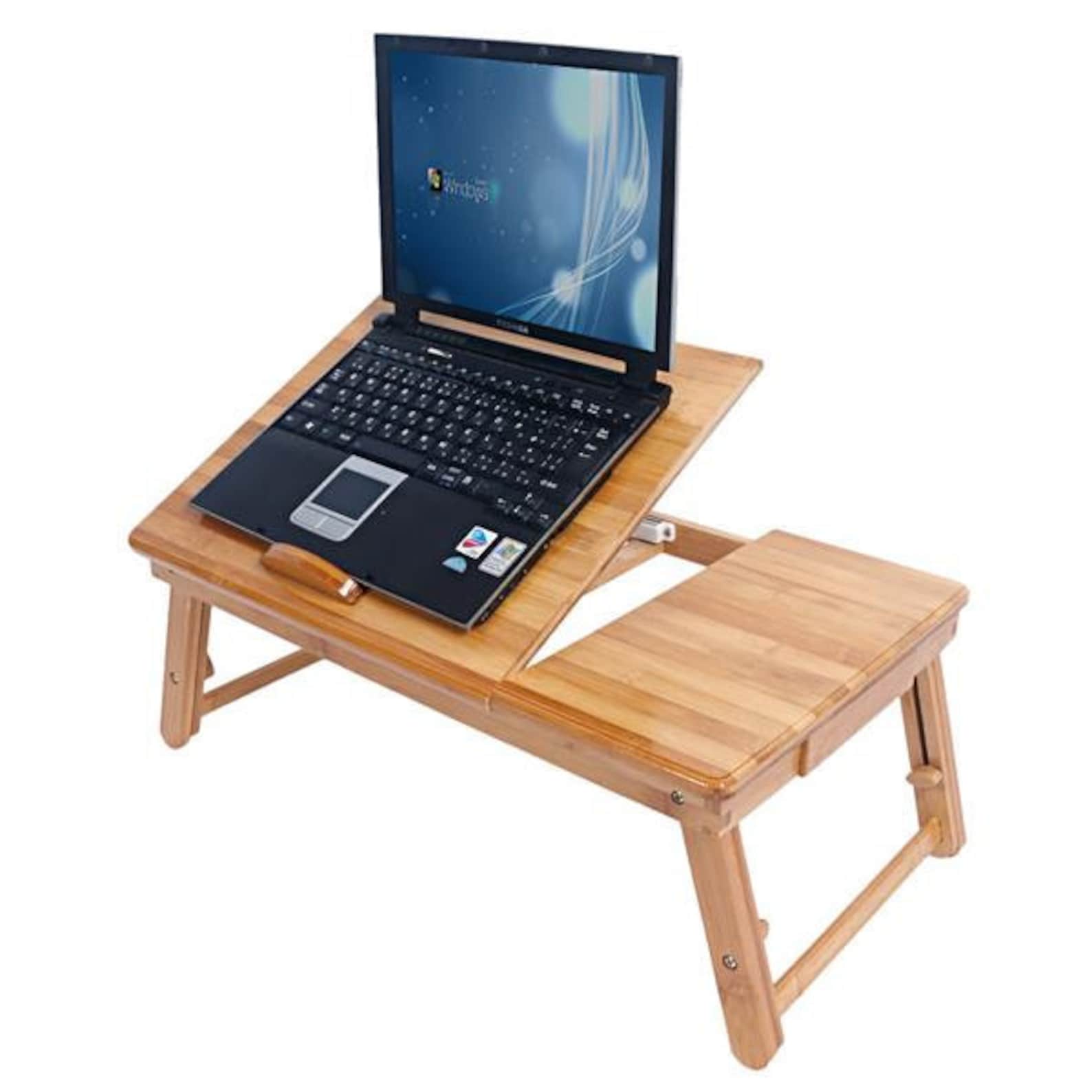 Adjustable EcoFriendly Bamboo Laptop Desk Sustainable iPad Etsy