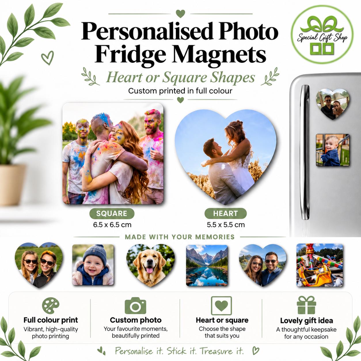 Personalised Photo Magnets to Keep Your Memories Close - Custom Gifts for Family & Friends