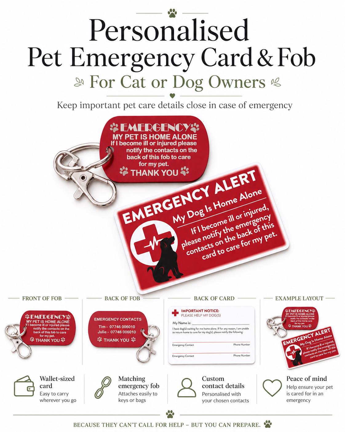 Pet Emergency Contact Fob