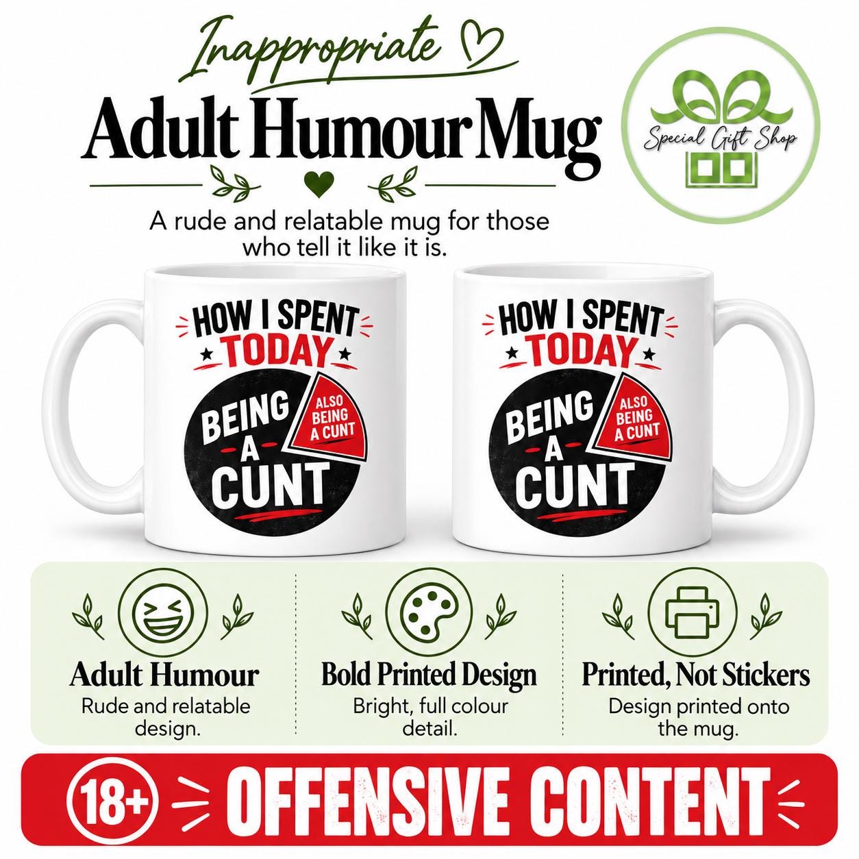 Custom Funny Rude Mug for Sarcastic Friends, Adult Birthday Gift, Offensive Coffee Cup for Workmates