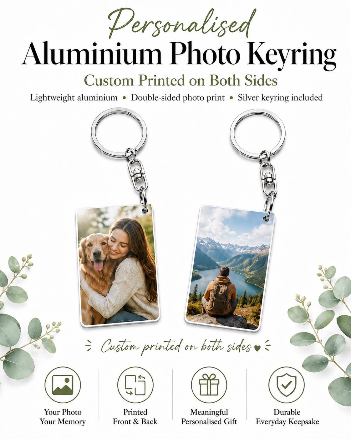 Aluminium Photo Keyring